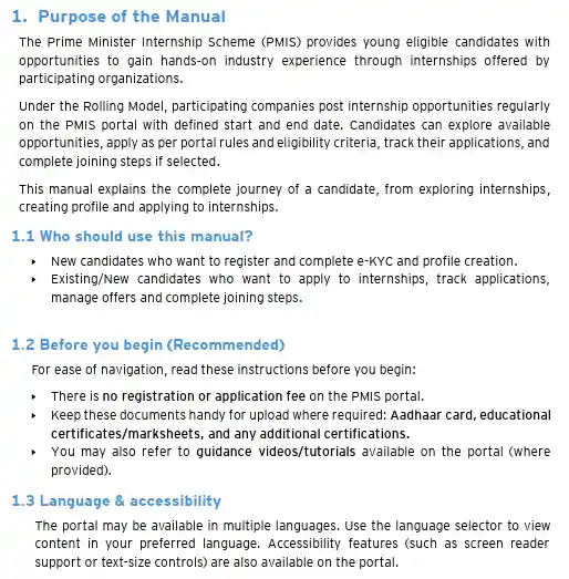 Notification image of PM Internship Scheme 2026