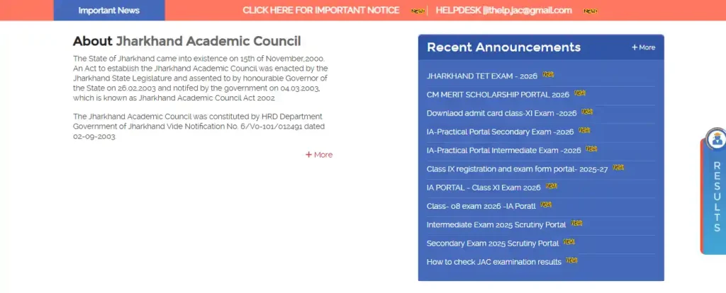 Recent announcements for Jharkhand TET (JTET) 2026