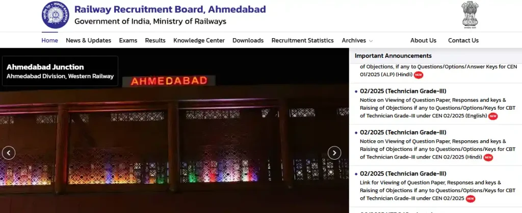 RRB Technician Answer Key 2026