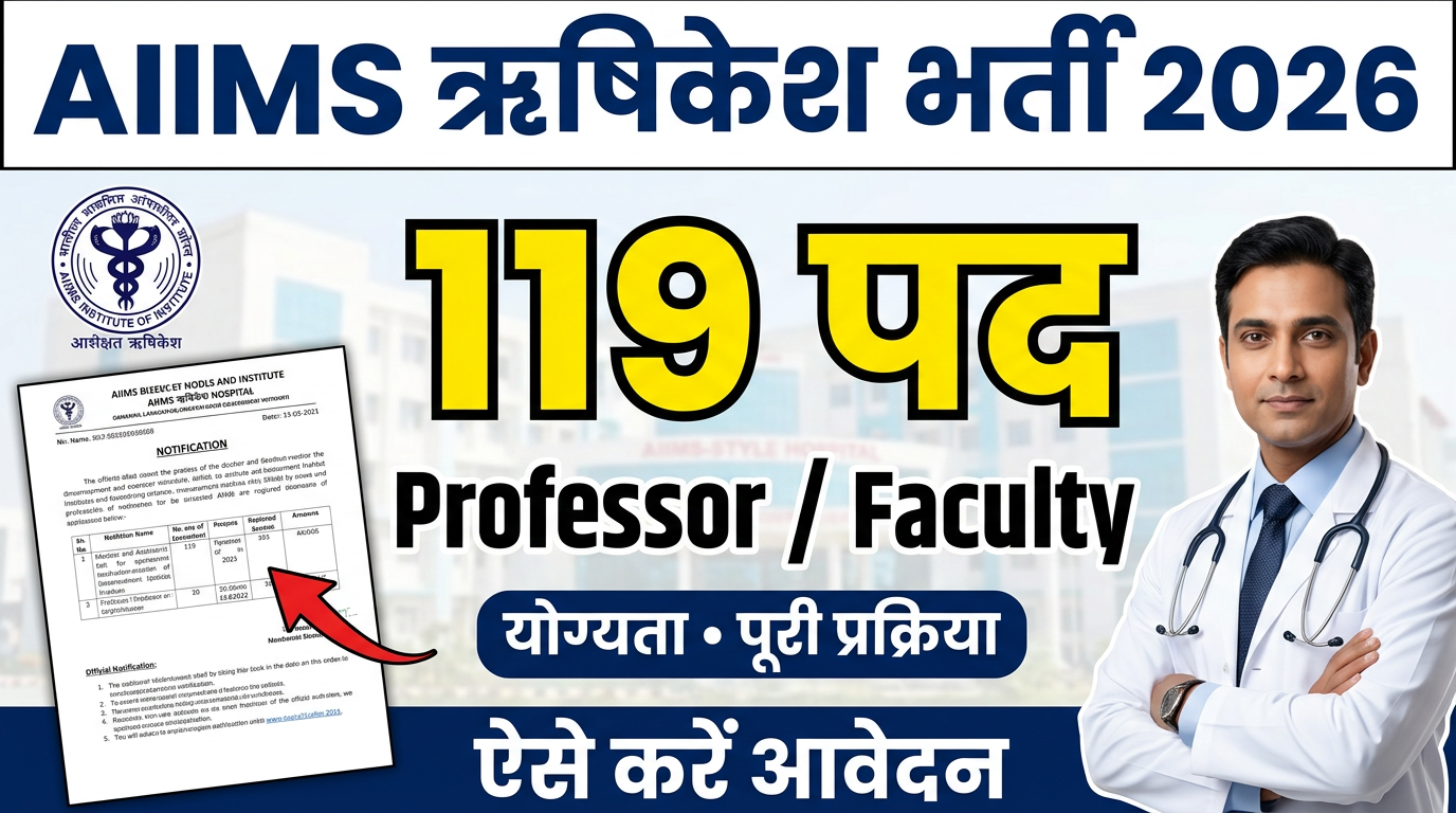 AIIMS Rishikesh Faculty Recruitment 2026 AIIMS Rishikesh Faculty Recruitment 2026