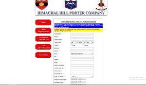 Apply for Himachal Hill Porter Company Recruitment 2026