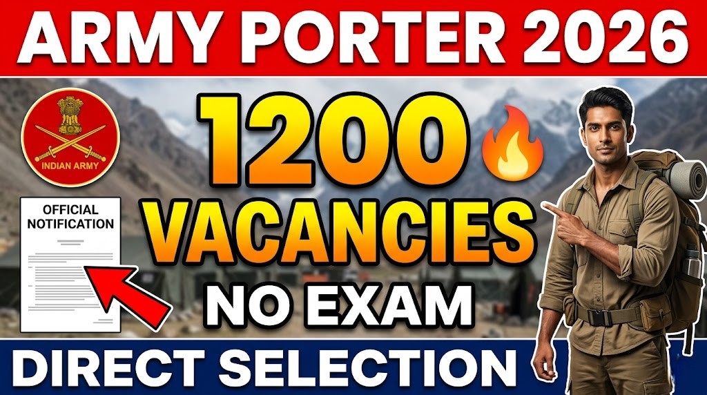 Army Porter Recruitment 2026