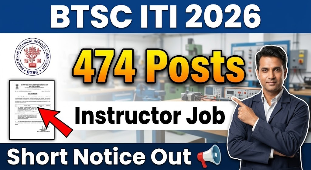 BTSC ITI Instructor Recruitment 2026