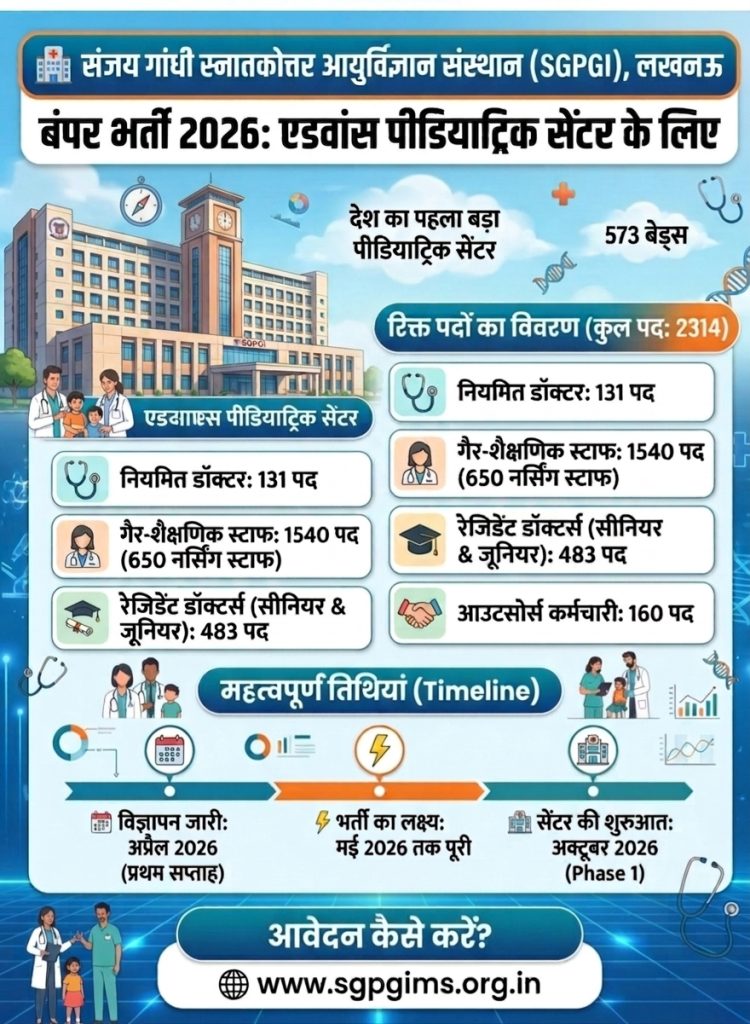 SGPGI Faculty & Non-Faculty Recruitment 2026