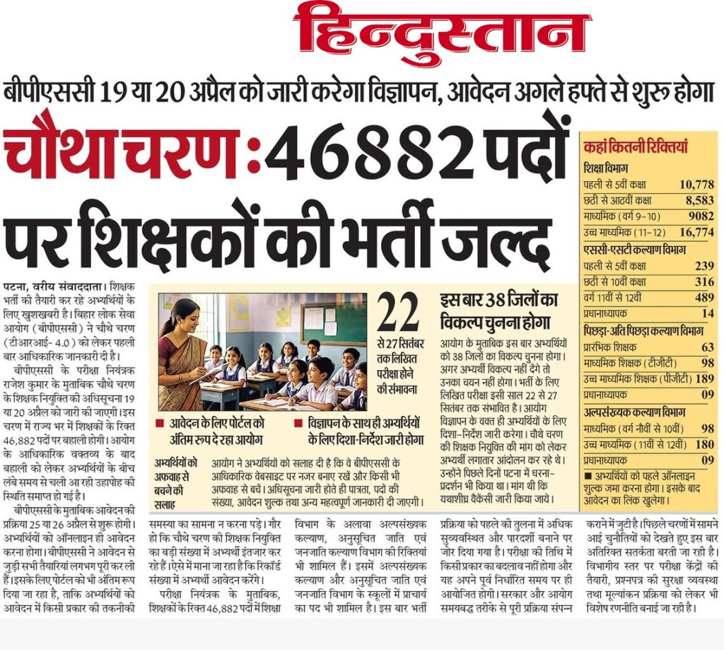 BPSC TRE 4 2026 news notice