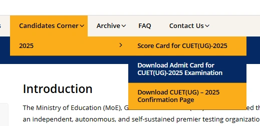 CUET UG Admit Card 2026