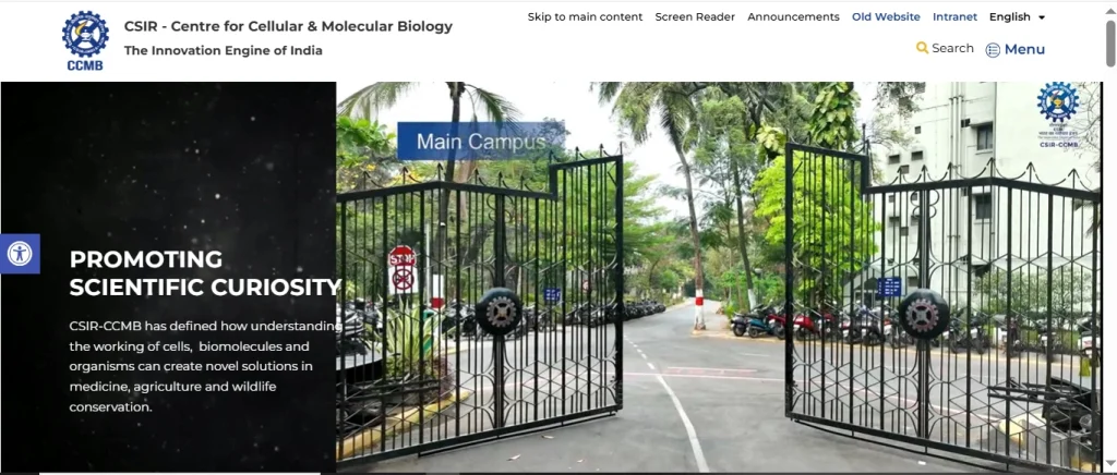 CSIR-CCMB Recruitment 2026 site