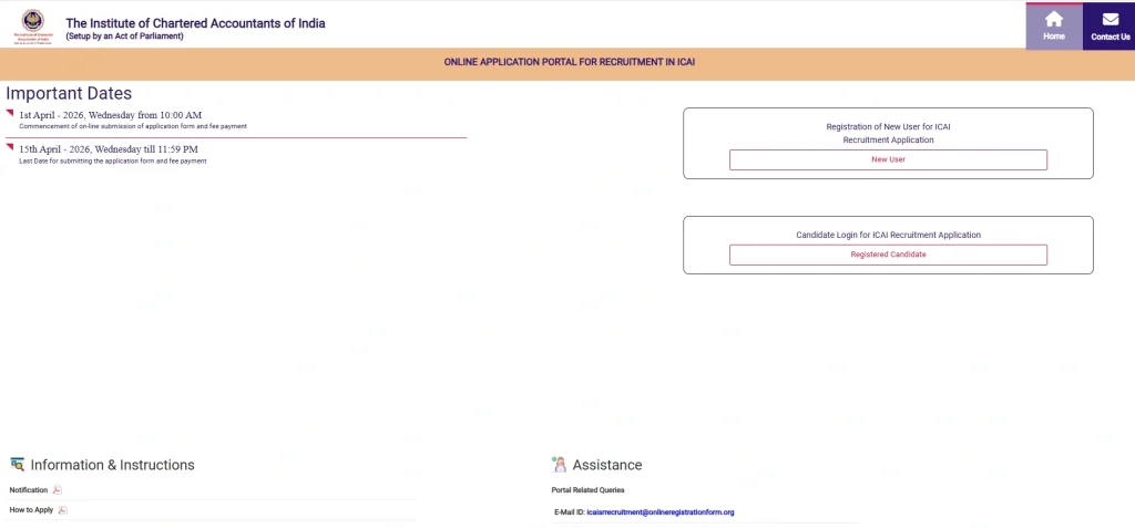 DGQA Recruitment 2026 ICAI Executive Officer Recruitment 2026 Apply online