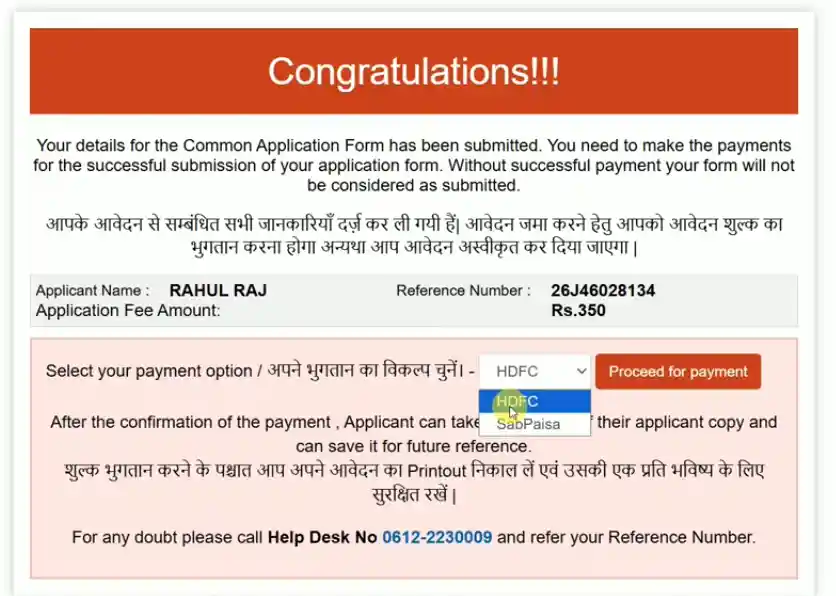 Fees details 