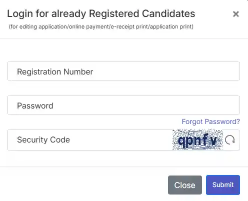 Login form image of Indian Bank SO Recruitment 2026