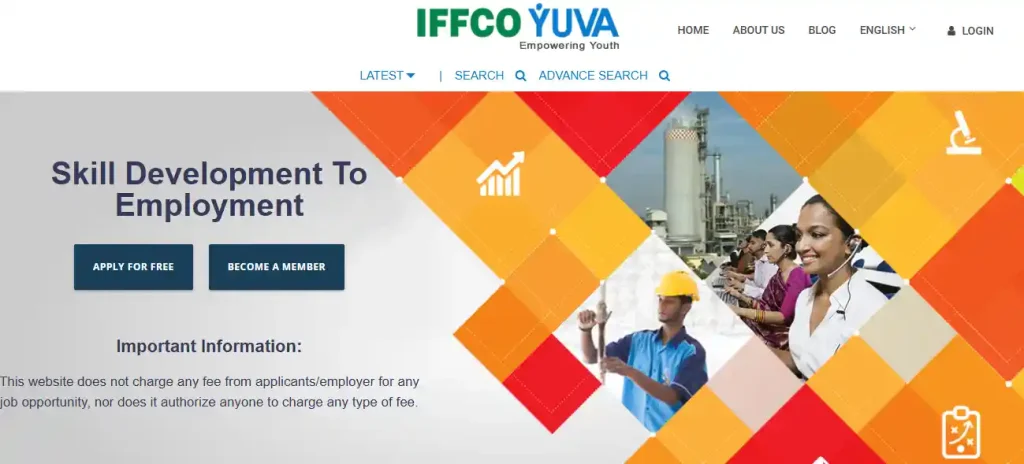 IFFCO website homepage for IFFCO Trainee Recruitment 2026