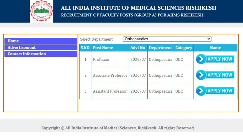 AIIMS Rishikesh Faculty Recruitment 2026 Selection post for AIIMS Rishikesh Faculty Recruitment 2026
