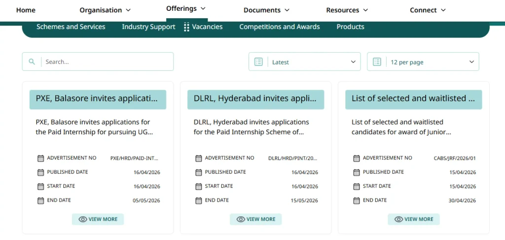 Vacancy details for DRDO DLRL Hyderabad Paid Internship 2026