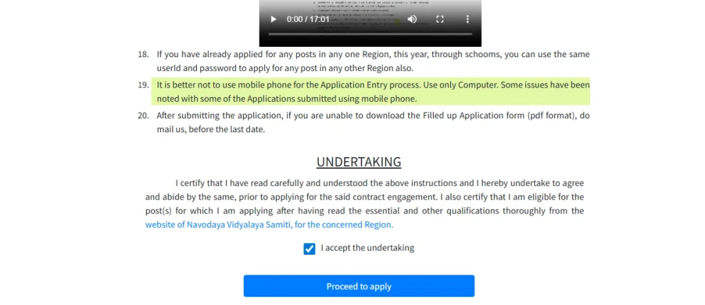 Apply option for NVS Bhopal Recruitment 2026