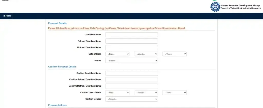 Registration form image for UGC NET June 2026