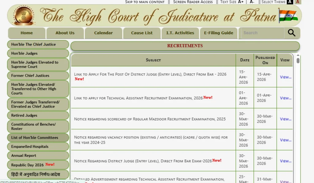BPSC TRE 4.0 Notification 2026 Applu Option for Patna High Court Computer Operator Vacancy 2026
