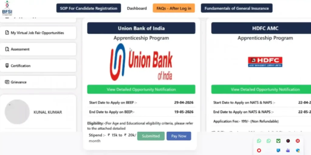 Pay Now option for payment 