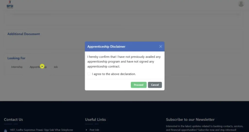 Select apprentice option for Bank of India Apprentice Recruitment 2026