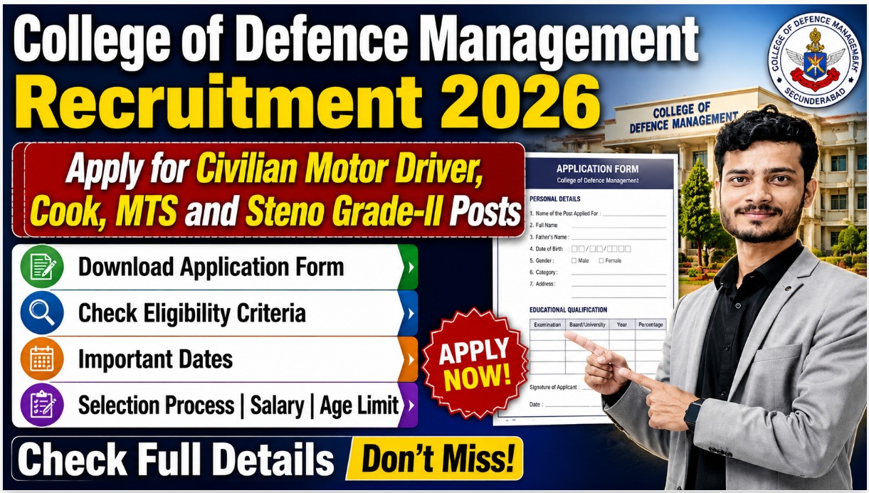 College of Defence Management Recruitment 2026