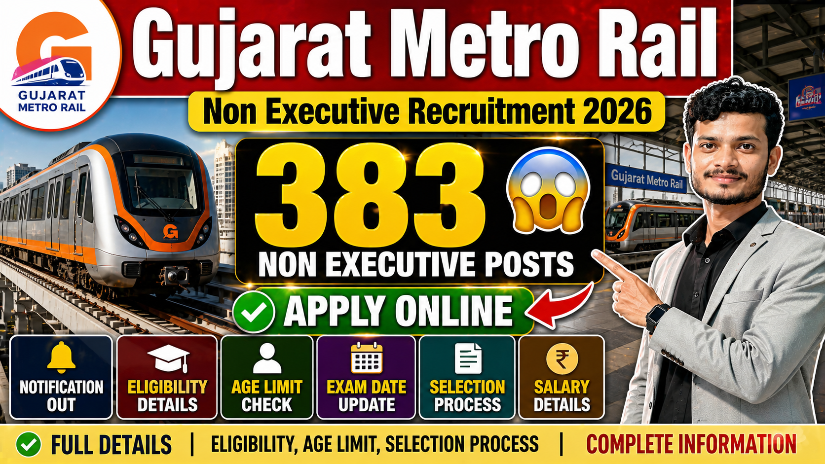 Gujarat Metro Rail Non Executive Recruitment 2026