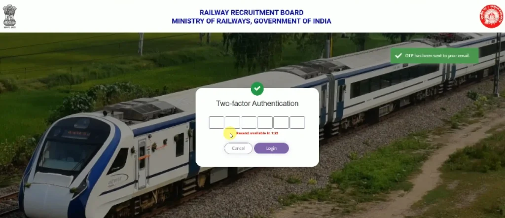 Create new password RRB ALP Recruitment 2026-27 step 6
