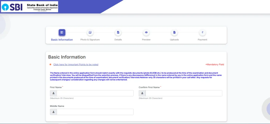 NALCO Non-Executive Recruitment 2026 Registration form image of SBI Apprentice Recruitment 2026