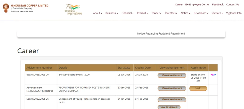 SSC CGL Vacancy 2026 Apply Option for HCL Executive Recruitment 2026