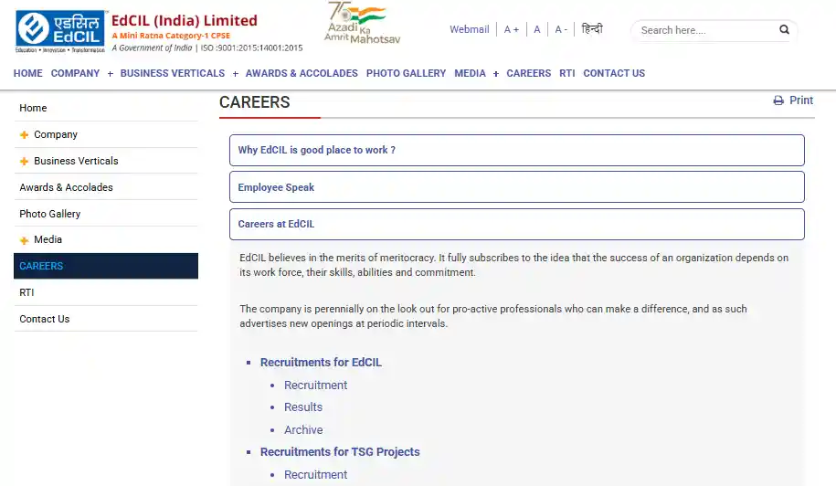 Bihar Old Age Pension Online Apply 2026 TSG Projects option for EdCIL Multi-Disciplinary Recruitment 2026