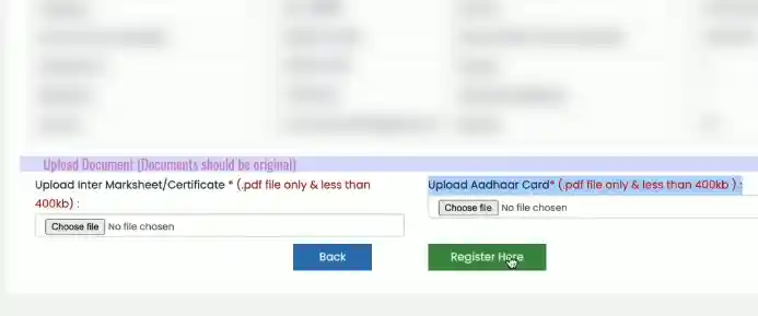 Upload documents for Bihar Board 12th Pass Scholarship 2026
