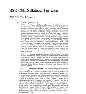 SSC CGL Syllabus PDF Download