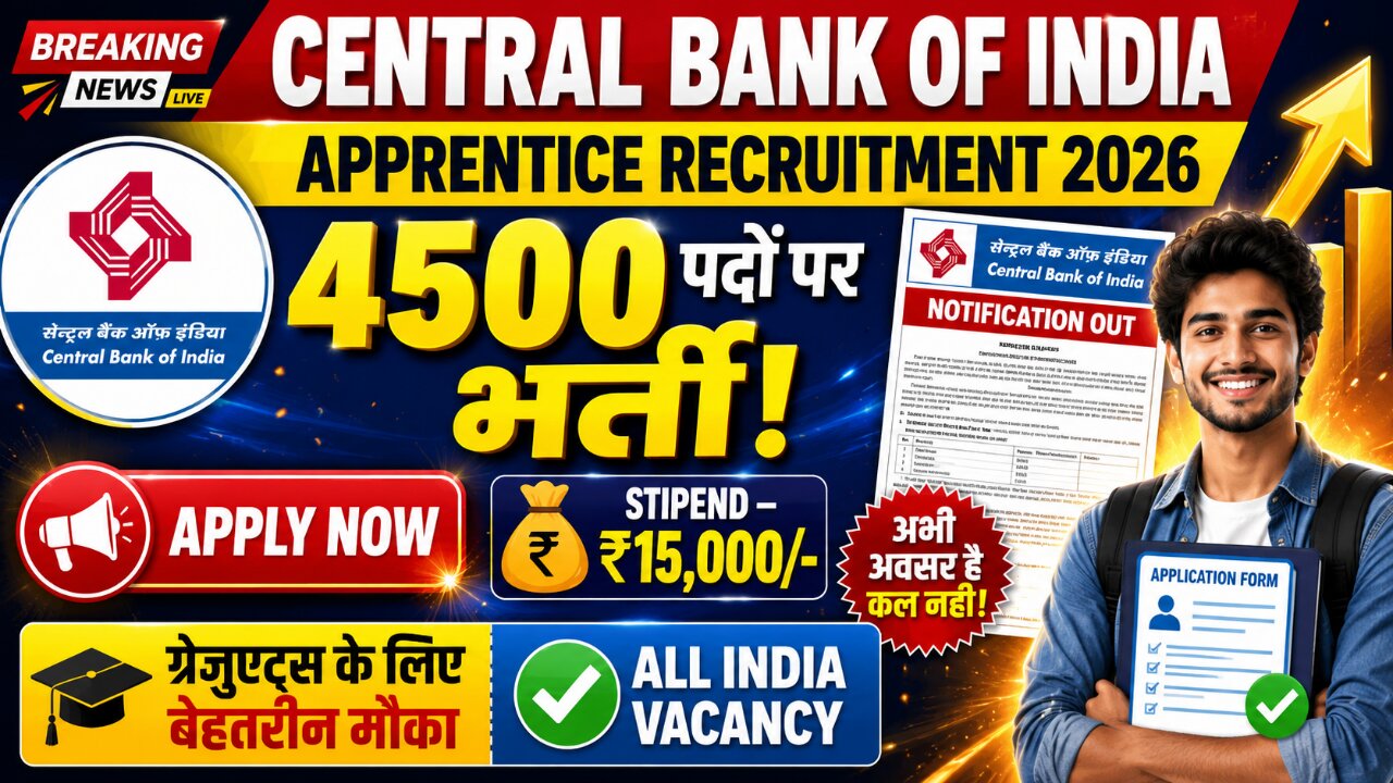 Central Bank Apprentice Recruitment 2026
