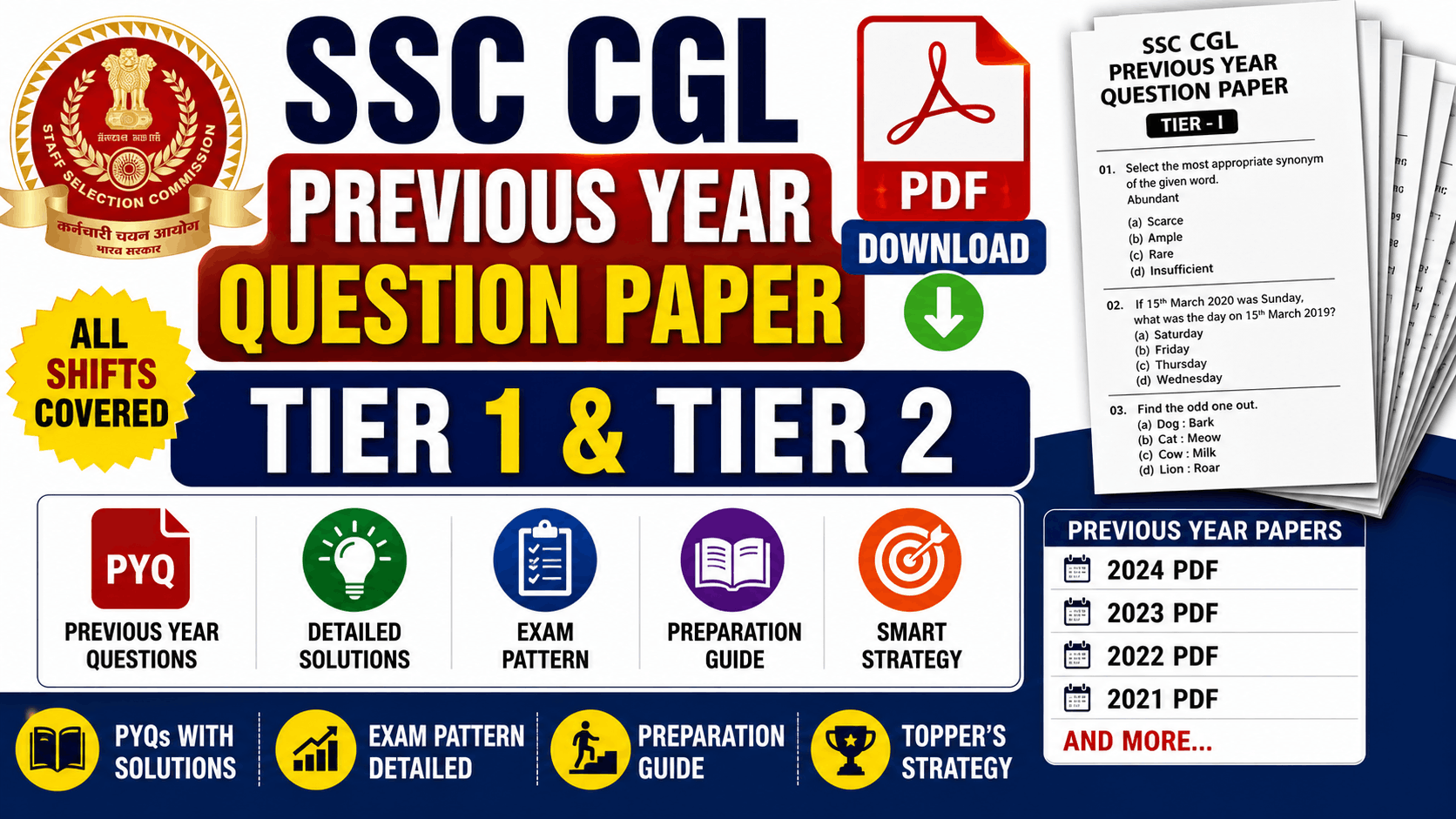 SSC CGL Previous Year Question Paper