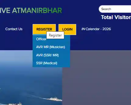 PM Vishwakarma Yojana 2026 Registration option for Indian Navy Agniveer (Apprentice) Recruitment 2026