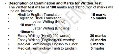 AIIMS CRE-5 Syllabus 2026 Junior Hindi Translator exam pattren image of AIIMS CRE-5 Syllabus 2026