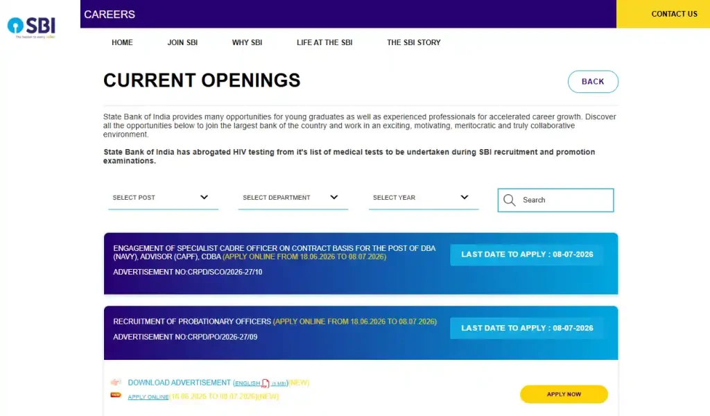 Apply Online for SBI PO Recruitment 2026