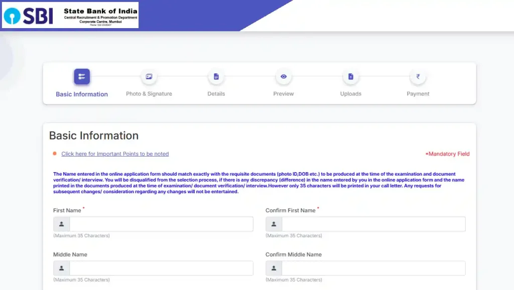 Apply Process for SBI PO Recruitment 2026