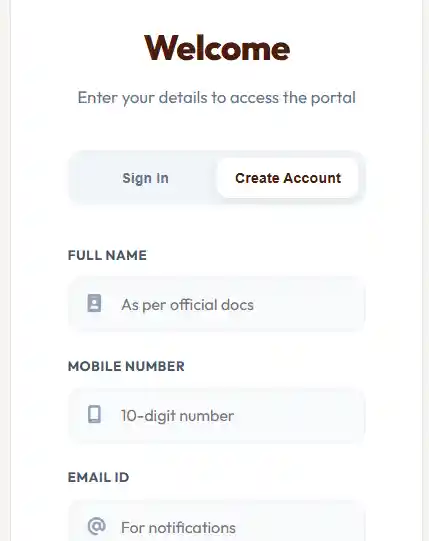 Registration form image for PDC Bank Recruitment 2026
