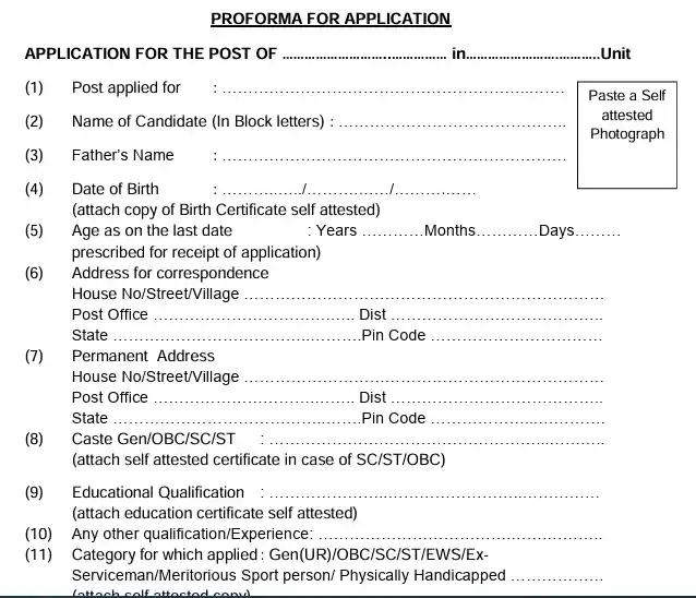 Form image of Indian Air Force MTS Recruitment 2026