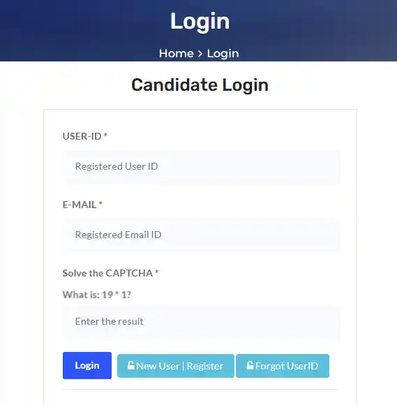 Login form image for NTPC Assistant Chemist Trainee (ACT) Recruitment 2026