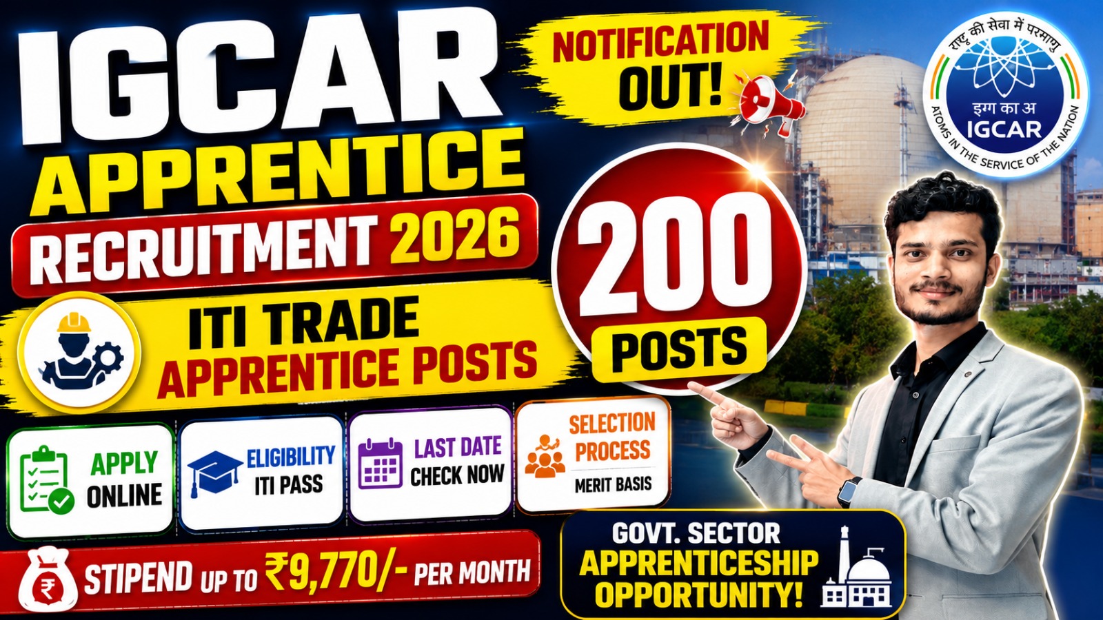 IGCAR Apprentice Recruitment 2026