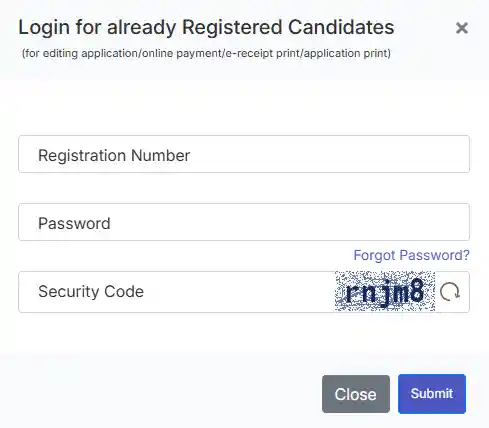 Login form for IBPS SO Recruitment 2026