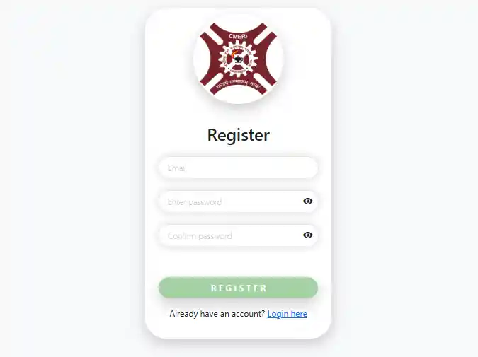 Registration form image of CSIR-CMERI Technician Recruitment 2026