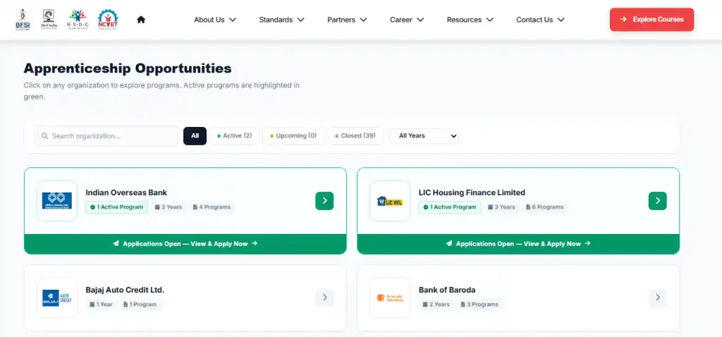 Apprenticeship opportunities section for Indian Overseas Bank IOB Apprentice Recruitment 2026