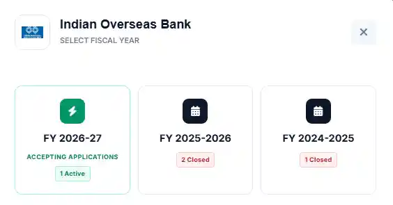 Apply option for Indian Overseas Bank IOB Apprentice Recruitment 2026